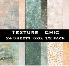Stampin’ Up! Texture Chic Specialty Designer Series Paper 1/2 Pack 24 Sheets 6x6