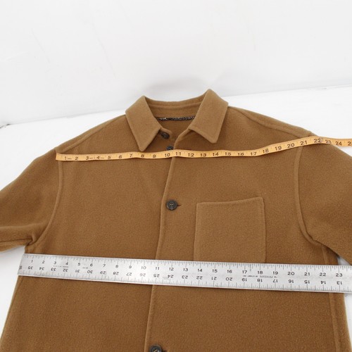 canali shirt jacket men's Medium wool blend short sleeve button up hand sewn - Picture 9 of 12
