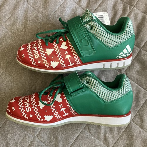 Adidas Powerlift 3.1 Weightlifting Gym Shoes Men’s 11.5 Christmas X-Mas CG6455 - Picture 2 of 12