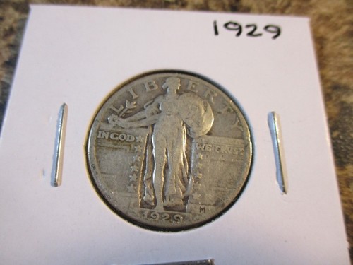 1929 STANDING LIBERTY SILVER QUARTER - GOOD YOU GRADE 17