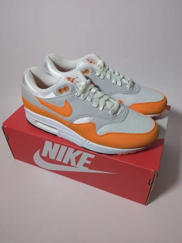 Men's Nike Air Max 1 White/Magma Orange (DC1454 101) 8.5