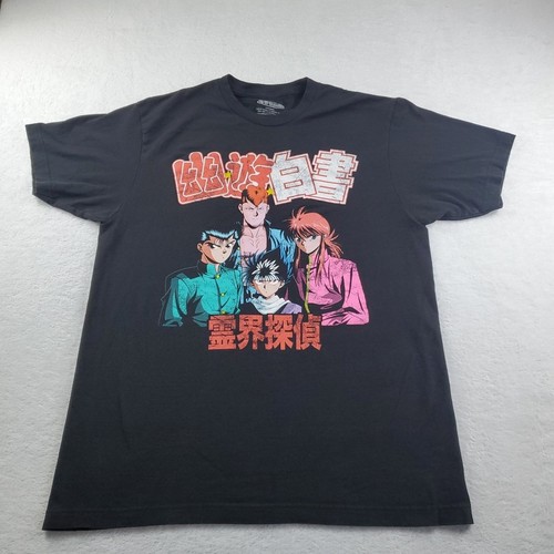 Yu Yu Hakusho Ghost Files Men's Black Anime T-Shirt Funimation Sz L (42/44) - Picture 2 of 16