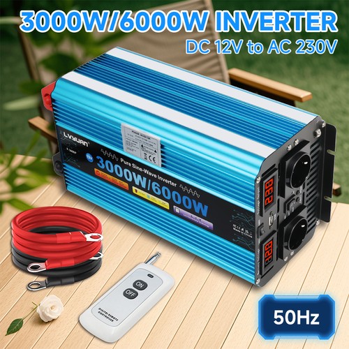 12V 24V auf 230V Reiner Sinus Wechselrichter 3000W 3500W 5000W Spannungswandler - Bild 22 von 61