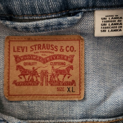 Levi's Original Trucker Jeansjacke Blau Knopfleiste Medium Wash Damen XL - Bild 2 von 10
