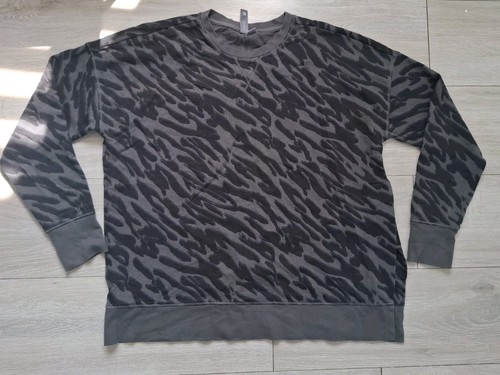 Sweaty Betty Pullover Gr. Large schwarz Animalprint neuwertig 