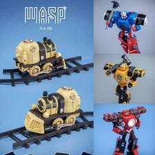 Dr. WU&Mechanic Toys SA01wasp/SA02 Leap/SA01B Centvrion/SA-01T Steve Train 13CM