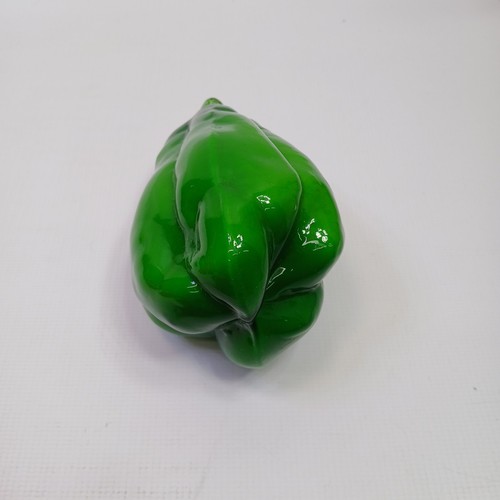 Lote De 4 De Colección Frutas Vegetales Sopladas A Mano Arte Vidrio Naranja, Limón, Rojo y Verde Pimientos - Imagen 6 de 6