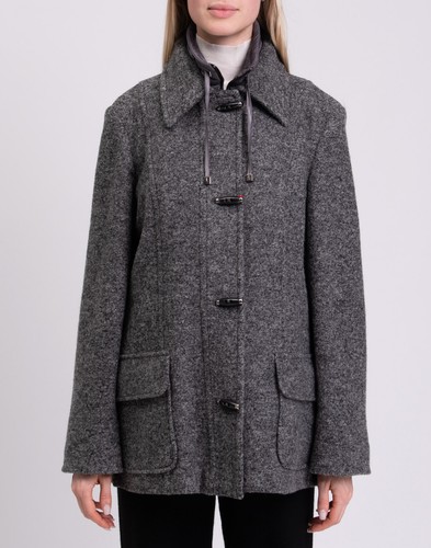 RRP€520 PER TE BY KRIZIA Wool Coat Plus Size 19 US12 UK14 S Zip-Off Neck - Picture 5 of 11