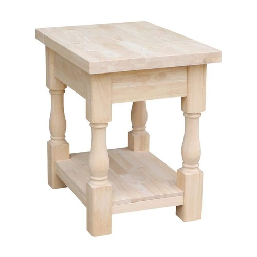 International Concepts Tuscan Unfinished End Table - Picture 6 of 12