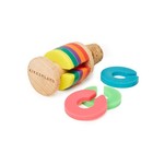 Kikkerland – Rainbow Wine Rings & Stopper - Multi Colour Drink Markers with Cork