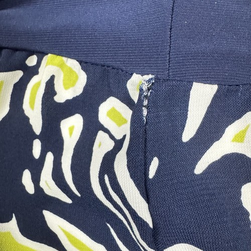 Pantalón Gaucho Clara Sun Woo Talla 1X Fluido Pierna Ancha Slinky Playa Crucero Estampado Azul - Imagen 16 de 16