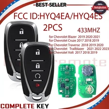 2x 433mhz Replacement for HYQ4EA 2017 2018 2019 Chevrolet Trax Remote Key Fob