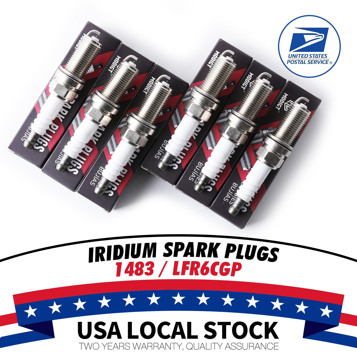 Set of 6pcs For NGK Iridium Spark Plugs LFR6CGP/1483 for Honda Jeep Dodge Audi