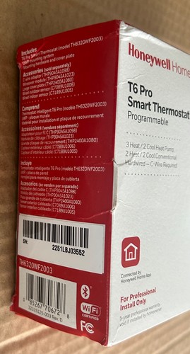 Honeywell Home T6 Pro Smart Programmable Thermostat (TH6320WF2003) Open Box - Picture 9 of 9