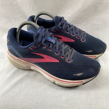 Brooks Ghost 15 Womens Size UK 7 US 9 EU 40.5 Running Shoes Peacoat Blue Pink