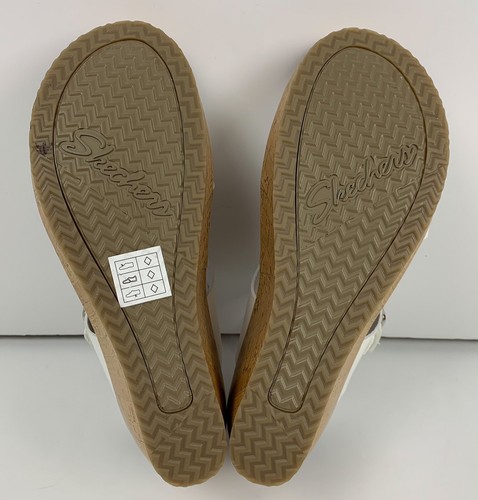 Skechers Brit Go Better Sandalen Keilabsatz Schnalle Hakenschlaufe Damen 9 weiß neu - Bild 14 von 14