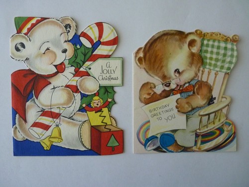 Vintage Childrens Greeting Cards (9) pc +Bonus - Birthday Christmas Valentine - Picture 6 of 14
