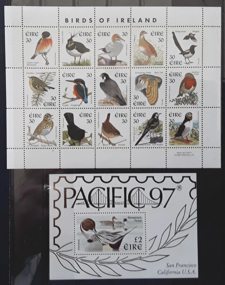 Irlanda Eire. 2002-2004: Birds: conjunto de 28 estampillas montadas sin montar o nunca montadas. SG 1466-1486. ¡EXCELENTE.!¡! Foto 3 de 4