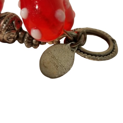 Spiegelburg Bracelet Blown Glass Hearts Polka dot Valentines Day Love Signed - Picture 11 of 20