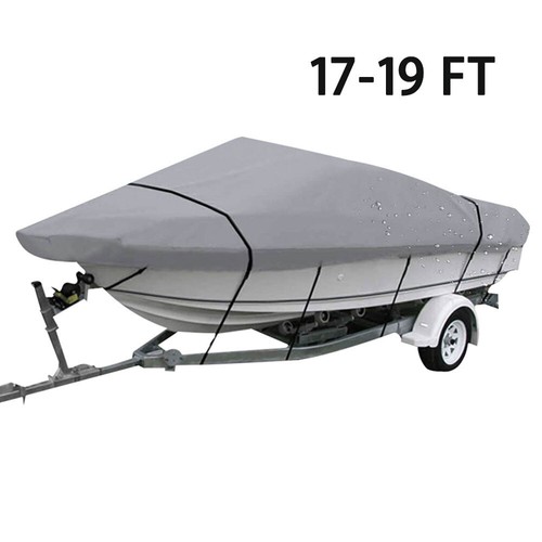 210D Waterproof Heavy Duty Trailerable Boat Cover Fishing V-Hull 11-22Ft - Bild 15 von 16