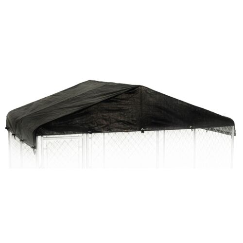 Lucky Dog 10 x 10 Ft Outdoor Steel Chain Link Dog Kennel & Waterproof Roof Cover - Picture 7 of 10