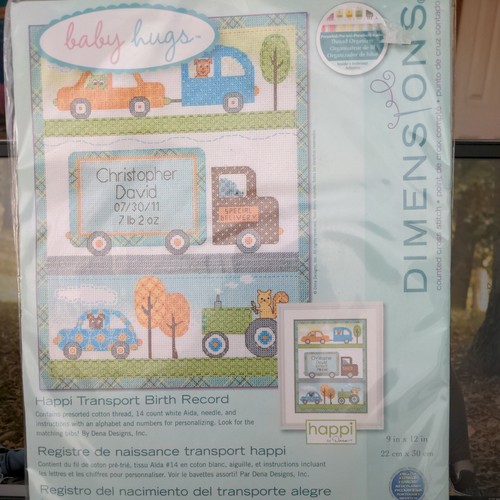 Dimensions Baby Happi Transport Birth Record 9 in. X 12 in. Kit. New by Dena - Picture 1 of 6
