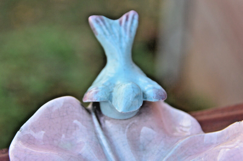 Vintage Pink/Blue Birds on Blue/Pink Flowers Trinket Dish-Set of 2 - Picture 16 of 18