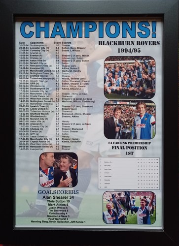 Blackburn Rovers Premier League champions 1994-95 - souvenir print - Picture 3 of 5