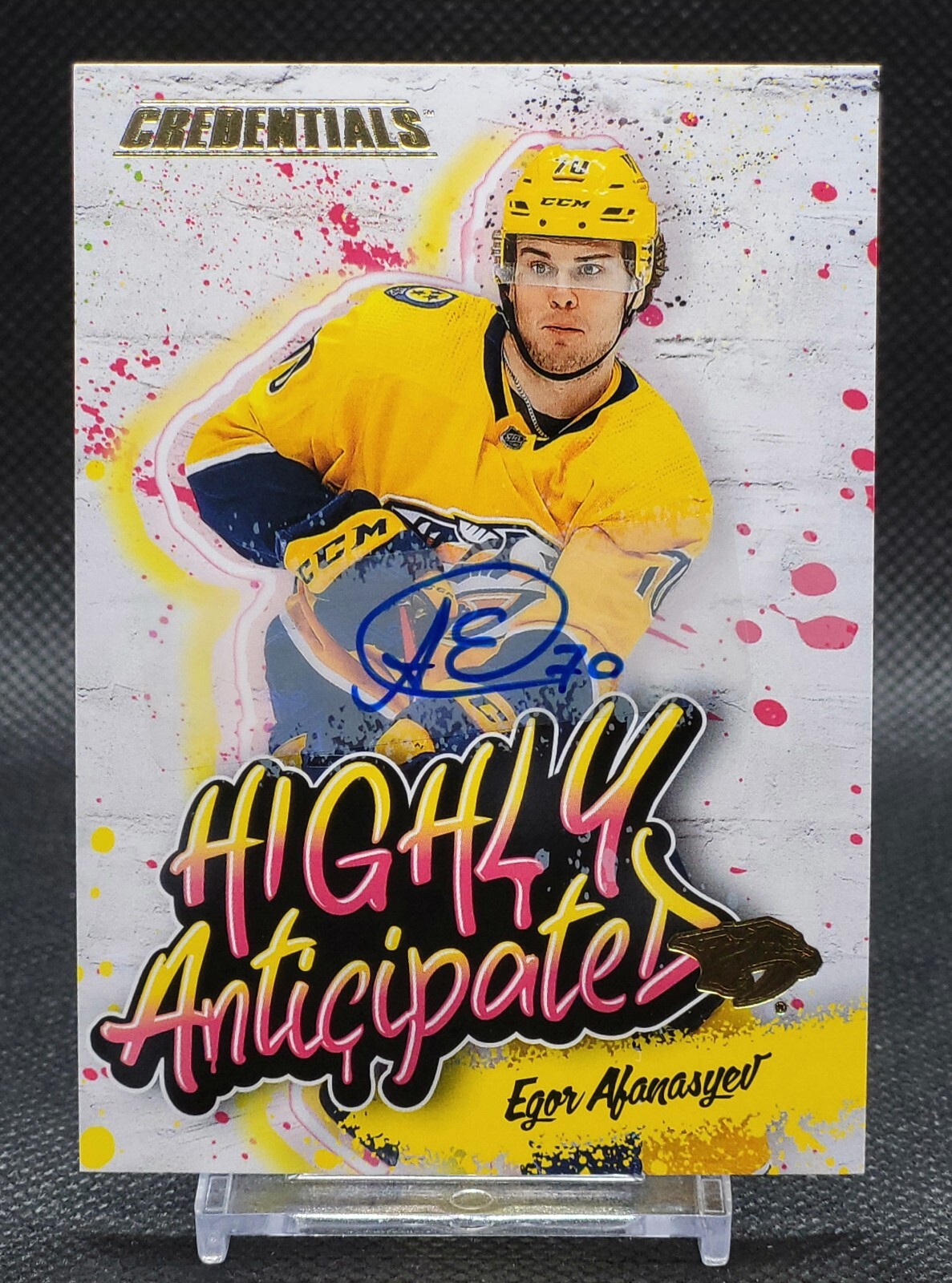 2023-24 Upper Deck Credentials Highly Anticipated Egor Afanasyev Auto #HA-16