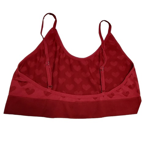 Passendes Dessous-Set kabelloser BH und Höschen rot Herz Druck Größe Large (8) - Bild 5 von 8
