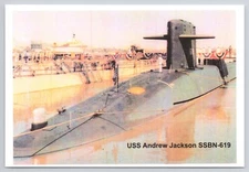 Postcard USS Andrew Jackson SSBN-619 LP2