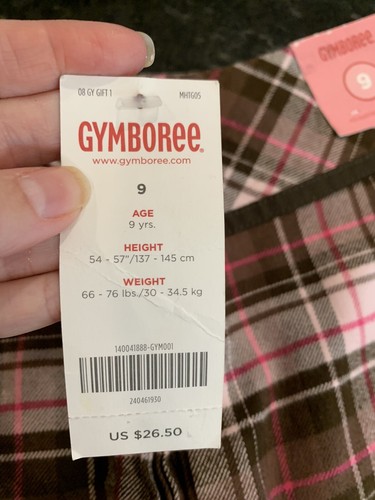 Nwt Gymboree Girls Size 9 Skirt with Shorts Skort Brown / Pink Adjustable Waist - Picture 7 of 9