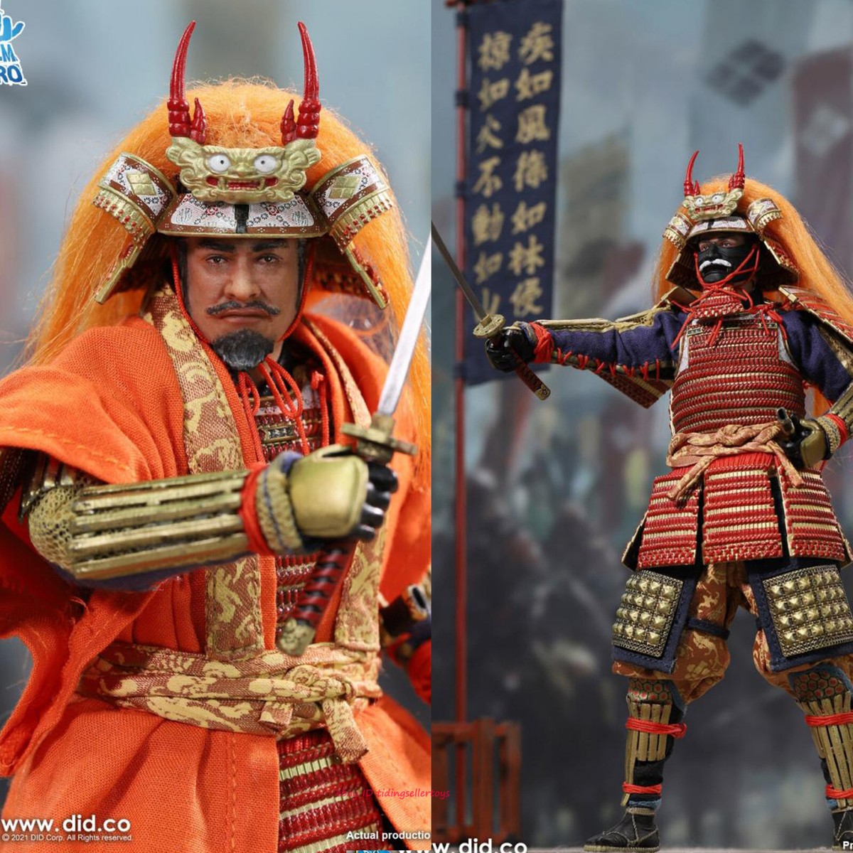 DID Japanese Samurai Takeda Shingen Palm Hero 1/12 Figure