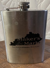 Makers Mark 8 Ounce Stainless Steel Hip Flask - Who Loves Bourbon? KY label