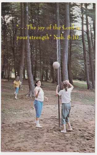 NEW YORK AMSTERDAM BIBLE MEMORY ASSOCIATION MIRACLE CAMP TETHERBALL CIRCA 1956 - 第 1/2 張圖片
