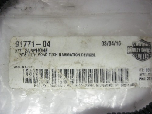 Harley-Davidson OEM Road Tech Ear Bud Speaker For Road Tech Nav Devices 91771-04 - Picture 4 of 4