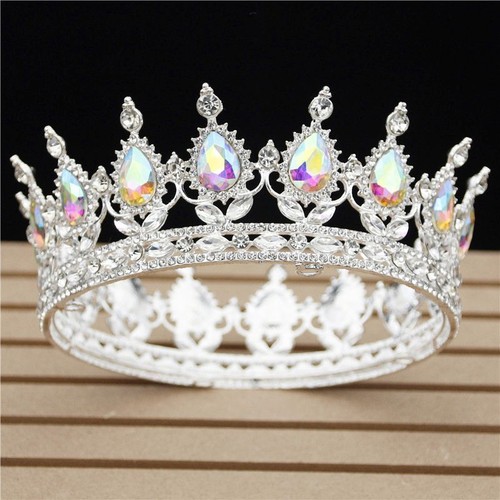 Tiara Crown For Women Vintage Baroque Headdress Prom Bridal Queen Bride Tiara - Picture 18 of 37