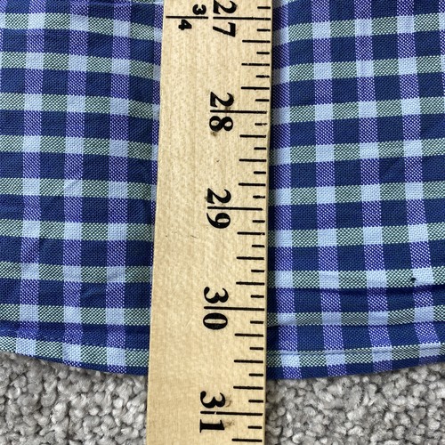 Members Mark Oxford Shirt Men's XXL Green Blue Plaid Casual Stretch - Picture 6 of 8