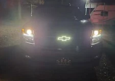 LED Lighted Front Grille Black Emblem Bowtie Fits Chevy Tahoe Suburban 2015-2020