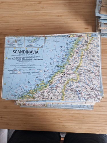 Vintage National Geographic Society Magazine Maps 1940s - 1960,s - Imagen 31 de 53