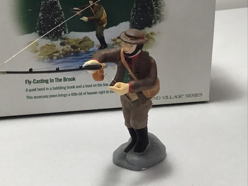 Dept. 56 1998 Fly-Casting In The Brook #56633 New England Series NOS - Picture 1 of 6