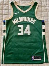 Giannis Milwaukee Bucks Nike Swingman Green NBA Basketball Jersey Size 44 Medium