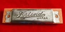 Vintage Antique Toy Harmonica Friend Brand Made In Japan Metal Wood