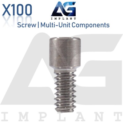 100 Screw For Multi Unit Prosthetic System Conical Connection 1.6mm
