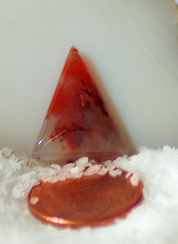 Carey Plume Agate triangular Cabochon 7 carats - Picture 7 of 8