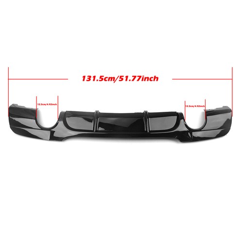 Rear Bumper Diffuser Lip Dual Exhaust Tip For BMW 3 Series E90 E91 M 2005-2012 - Picture 2 of 12