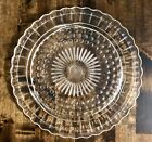 Vintage Federal Glass 11.25” Dots & Daisy Footed Cake Plate Bubble #2889 Serving