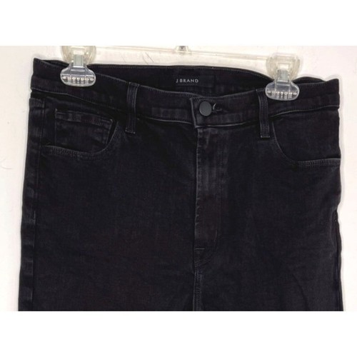 High Waisted Straight Leg Jeans Size 30 x 30 J Brand Black Teagan - Picture 2 of 9