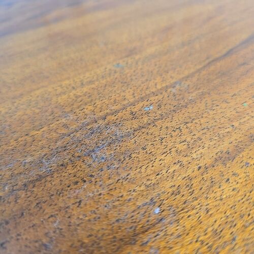 Antique Round Quad Veneer Coffee Side Table With Pad Feet Queen Anne Legs CC41 - Picture 18 of 24