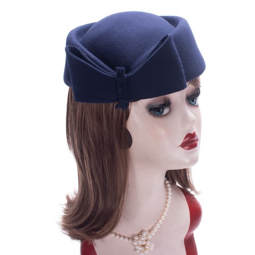 Damen Prinzessin Stil Wollfilz Pillendose Cocktail Hut Fascinator Baskenmütze A253 - Bild 58 von 69